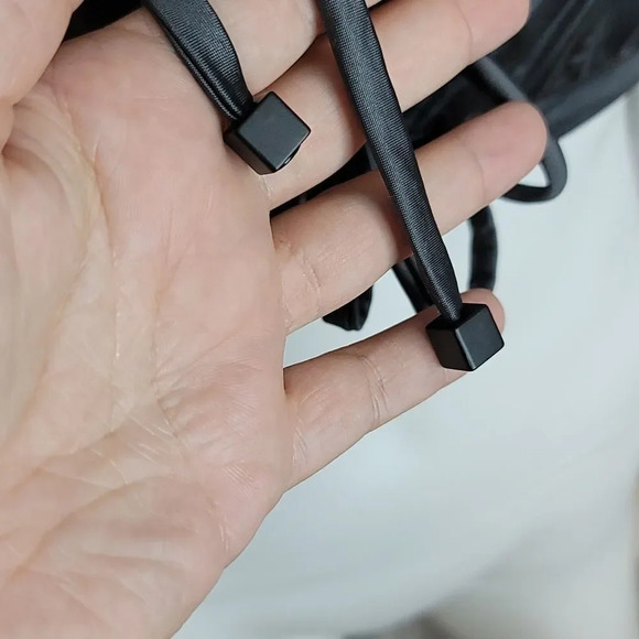 Koral Drawstring  Shimmer Off Shouder Crop Top - Picture 7 of 10